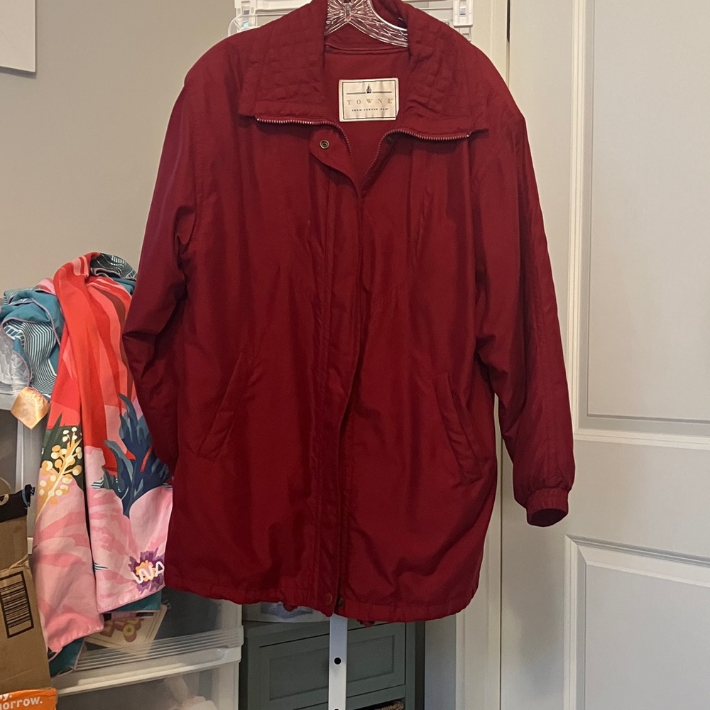 Vintage London Fog Deep Red Utility Jacket